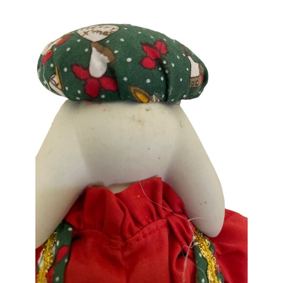 House Of Lloyd Christmas Bunny Dolls Christmas Around 12" Green Red White - Picture 12 of 13